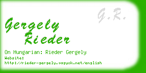 gergely rieder business card